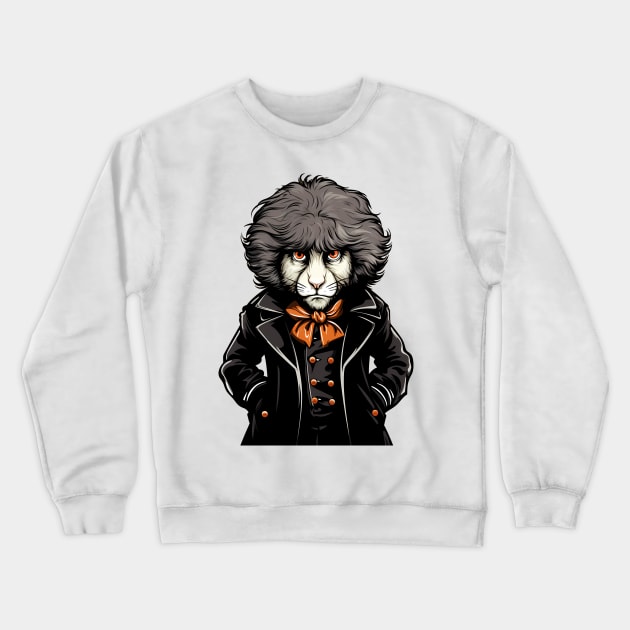 halloween grey hair lion Crewneck Sweatshirt by Nosametee